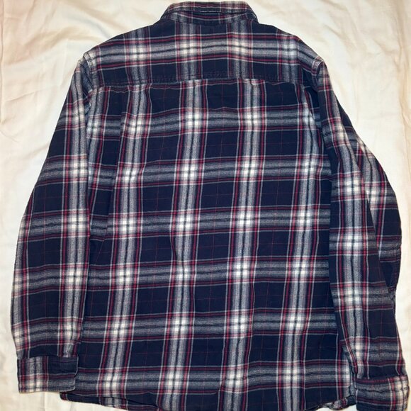 Weatherproof Vintage Men's Plaid Button Down Flannel Shirt Size Large Blue/Red - Picture 8 of 8